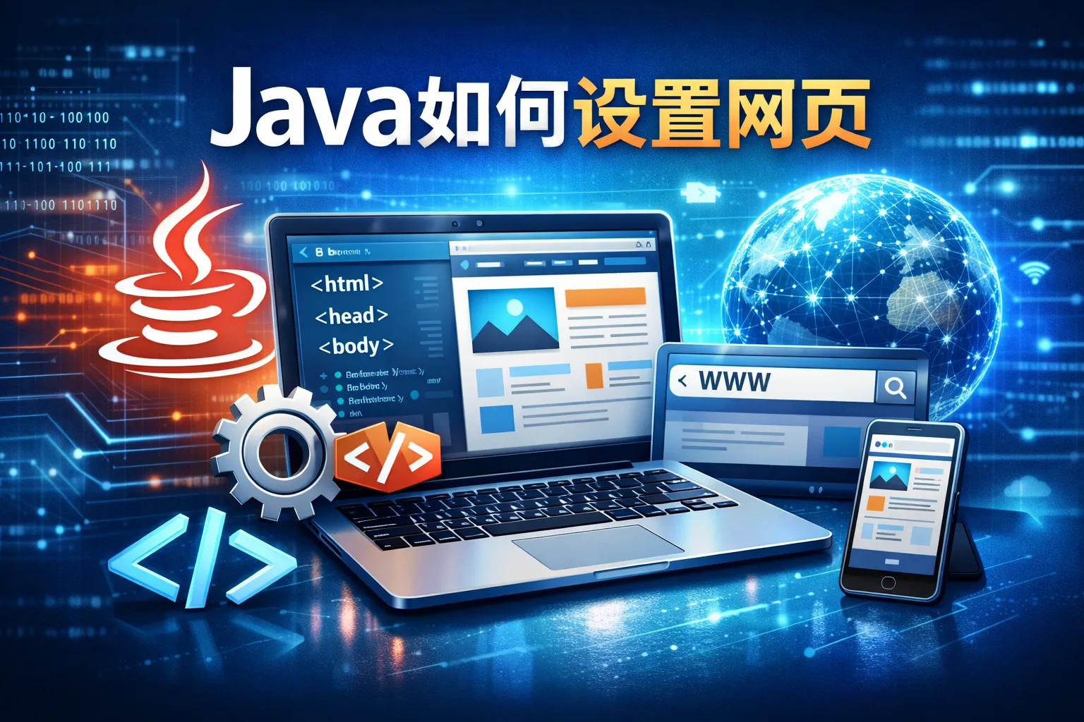 java如何设置网页