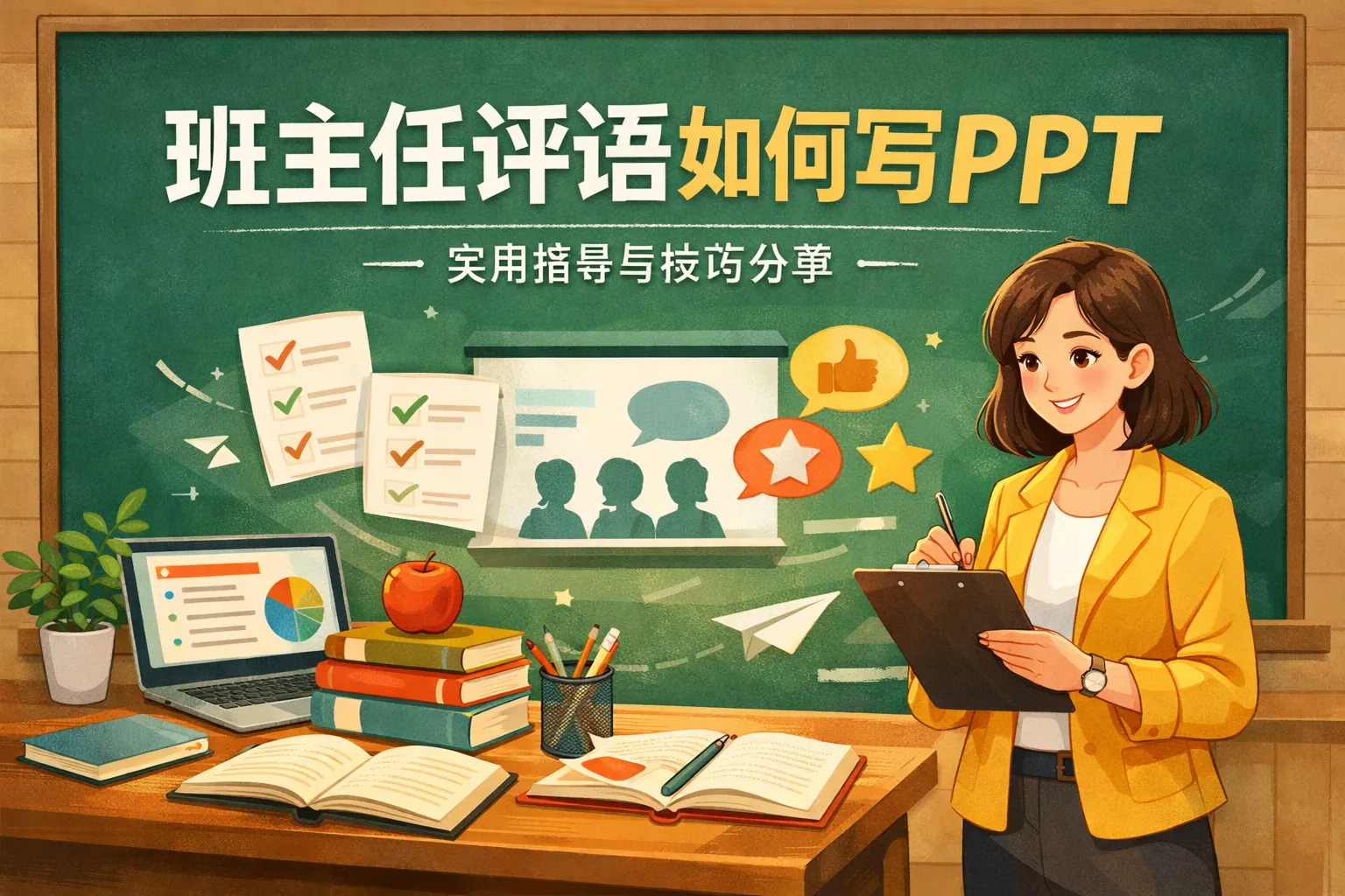 班主任评语如何写PPT