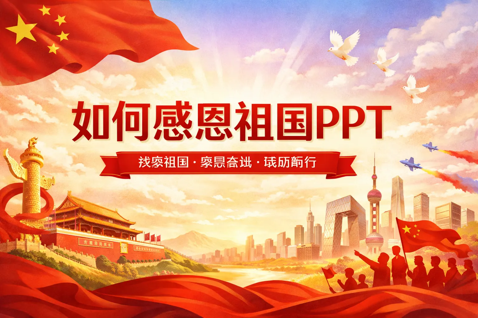 如何感恩祖国ppt