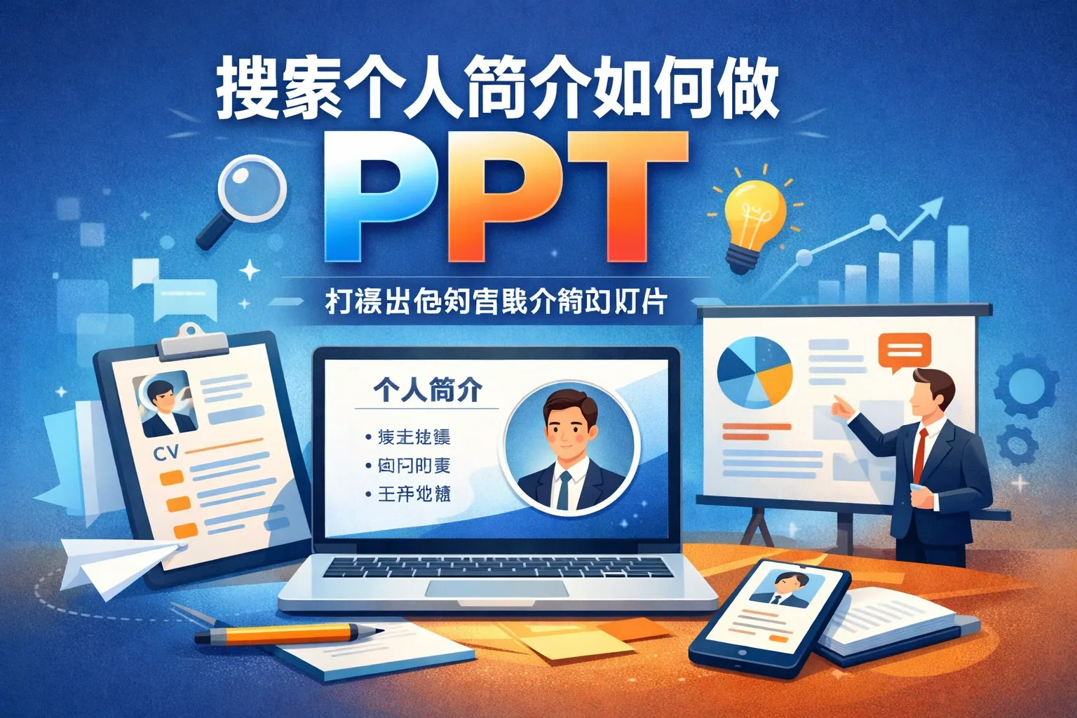 搜索个人简介如何做ppt