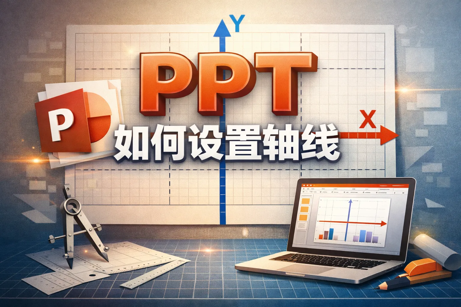 ppt如何设置轴线