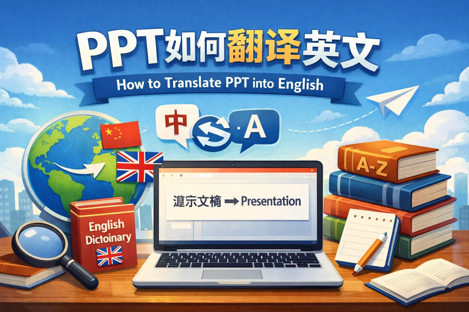 PPT如何翻译英文