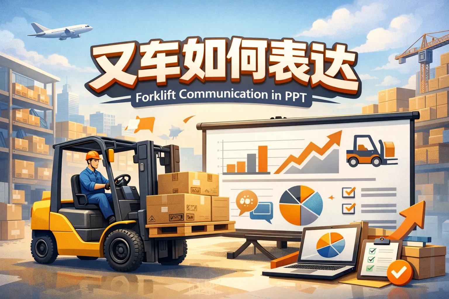ppt叉车如何表达