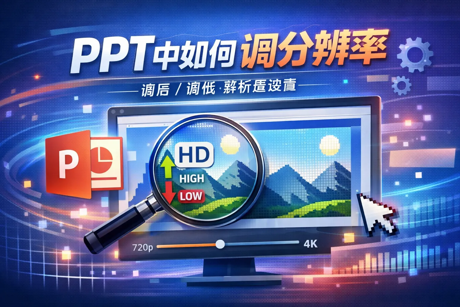 ppt中如何调分辨率