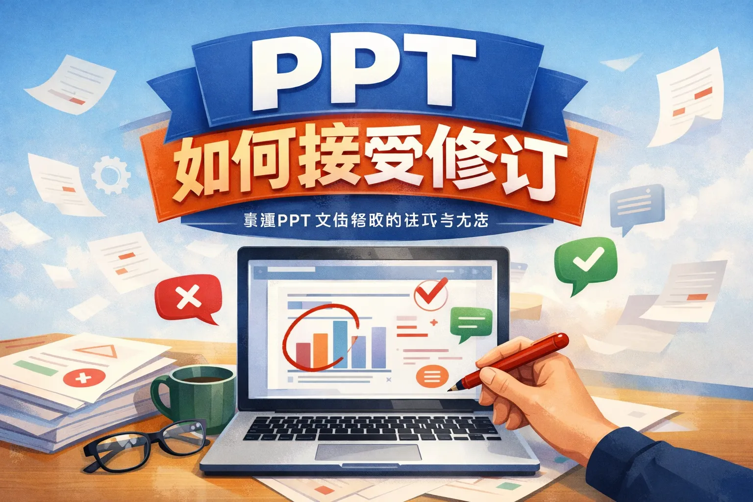 ppt如何接受修订