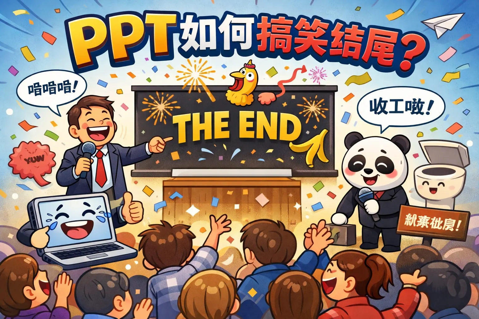 ppt如何搞笑结尾