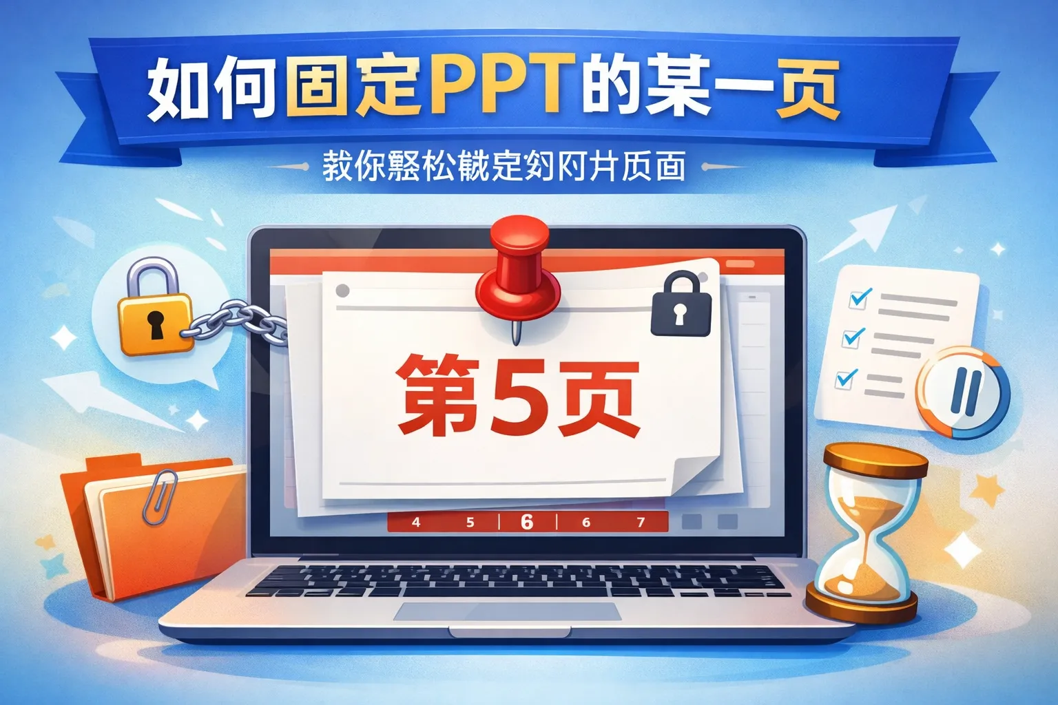 如何固定ppt的某一页