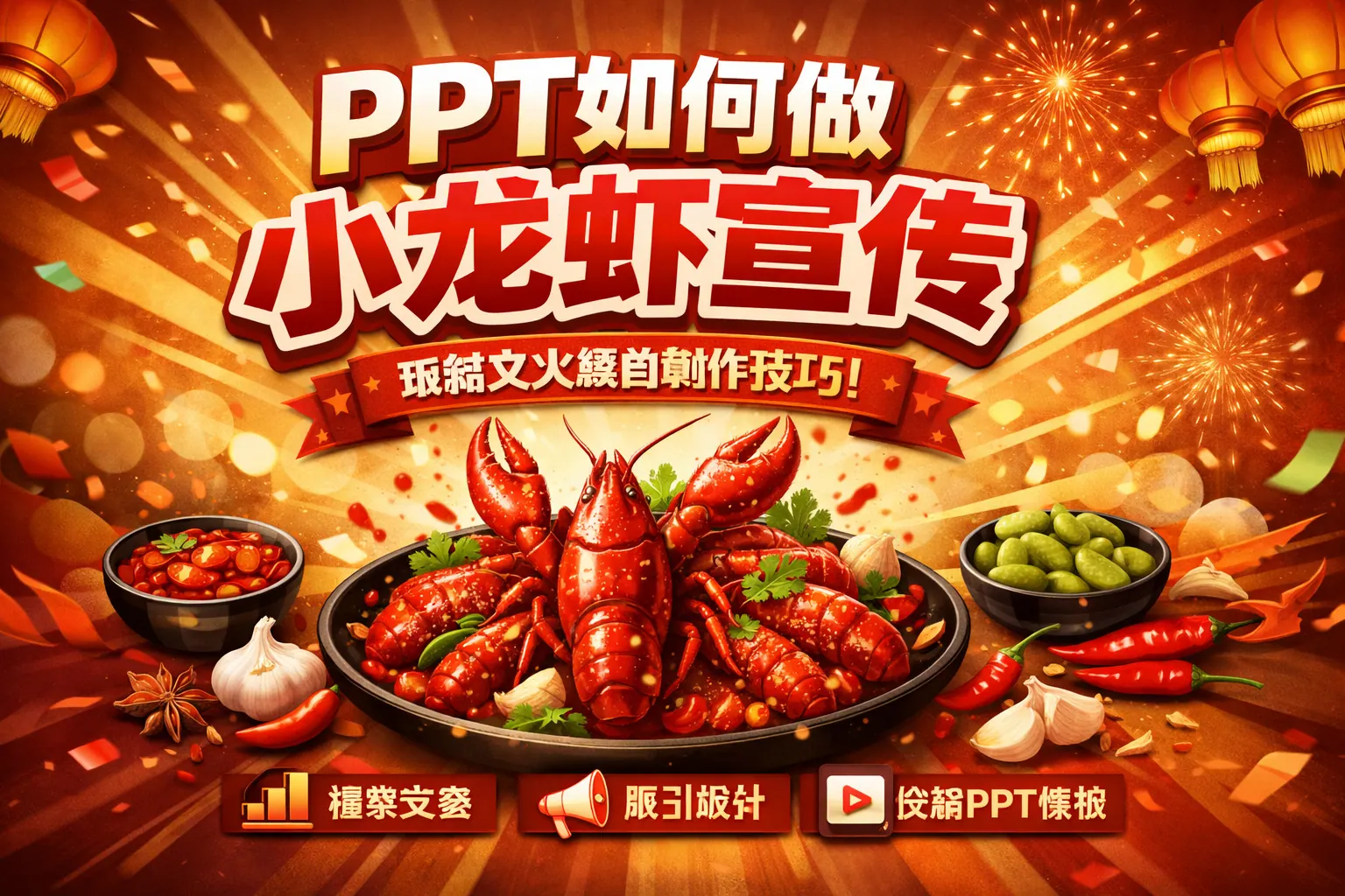 ppt如何做小龙虾宣传