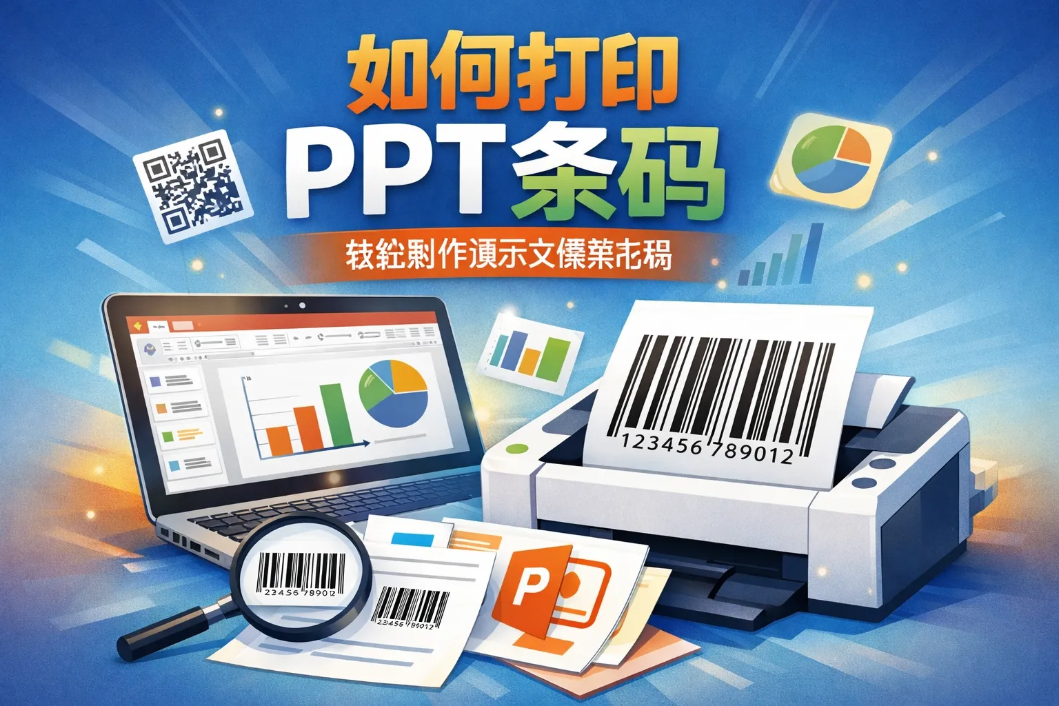 如何打印ppt条码