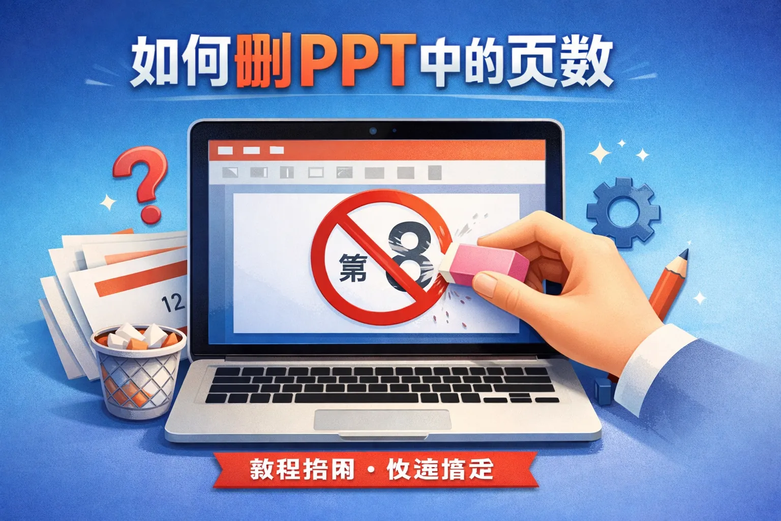 如何删ppt中的页数
