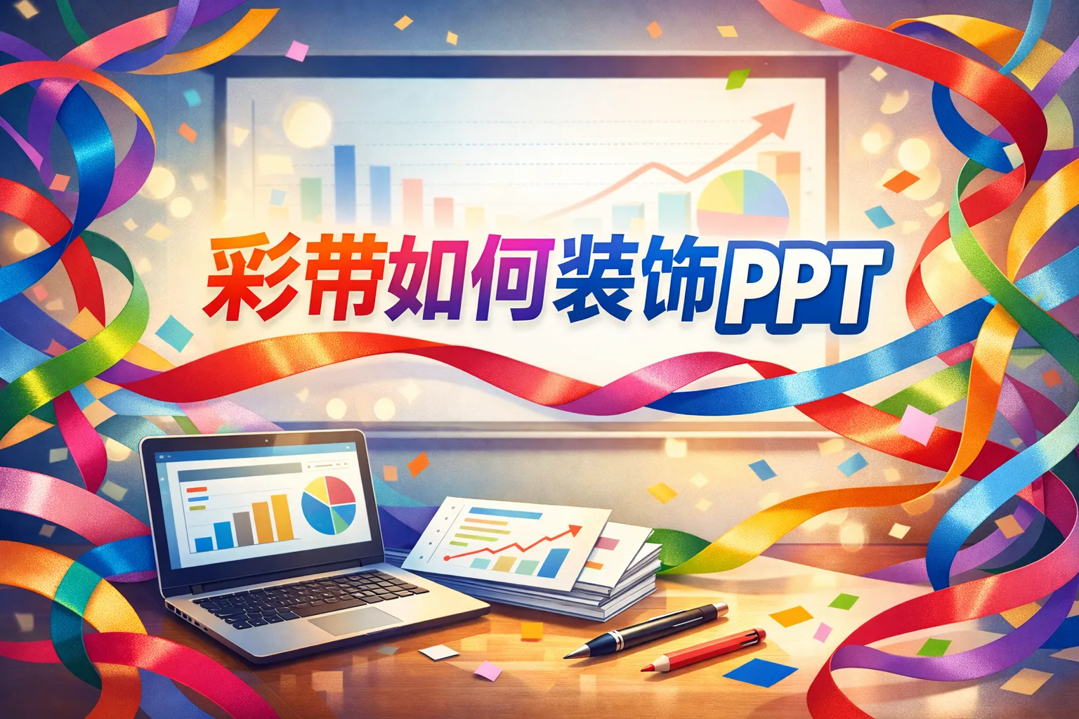 彩带如何装饰PPT