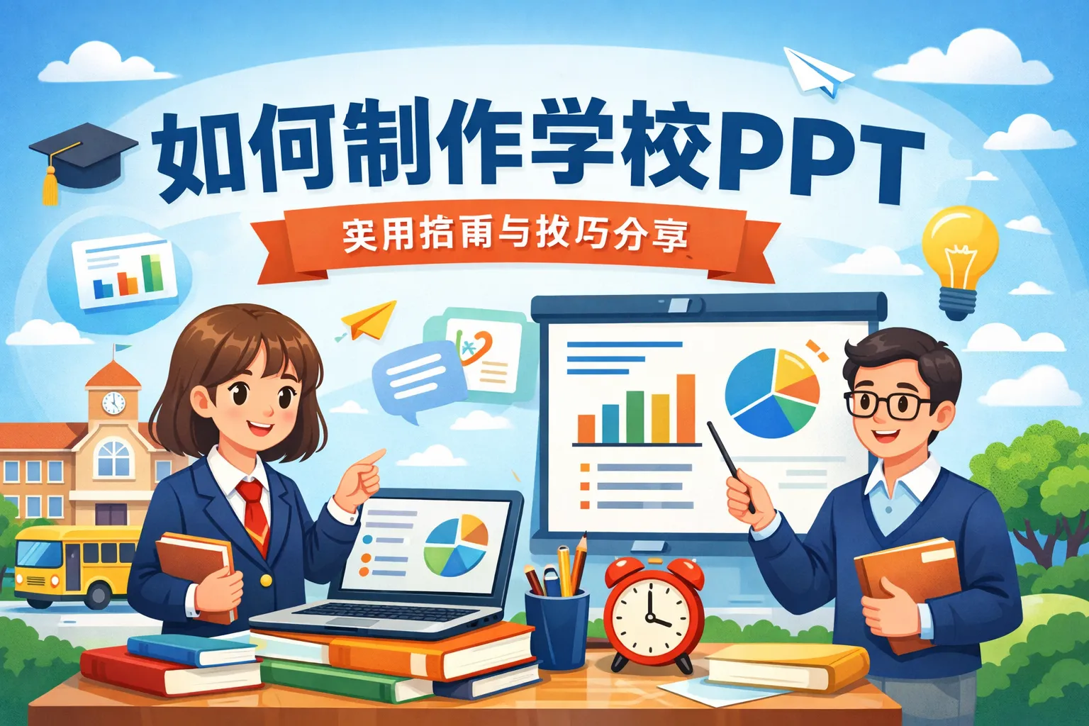 如何制作学校ppt