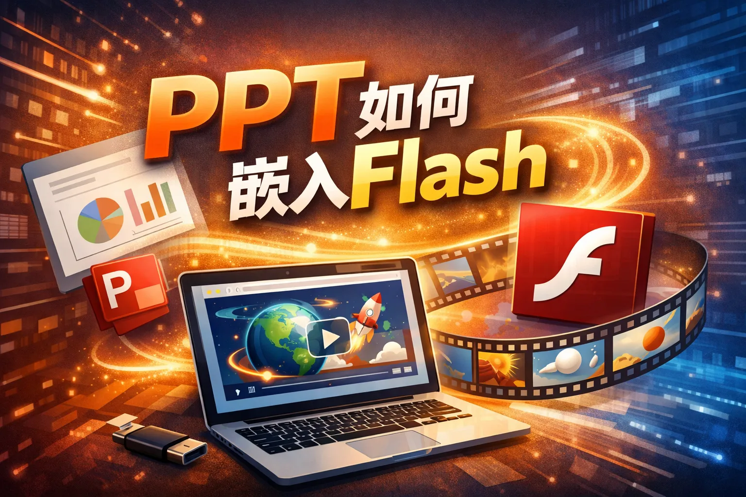 ppt如何嵌入flsh