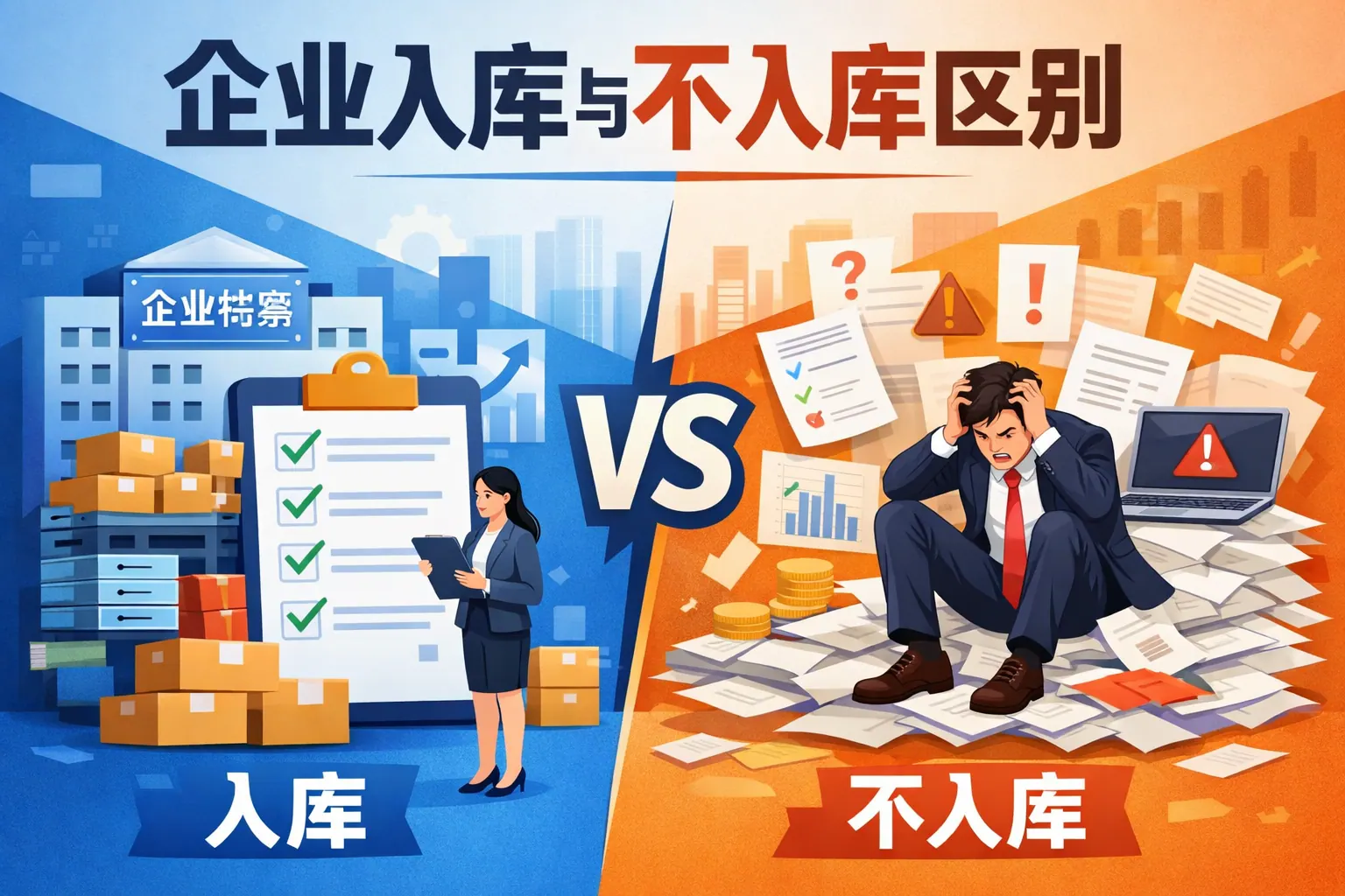 企业入库与不入库区别