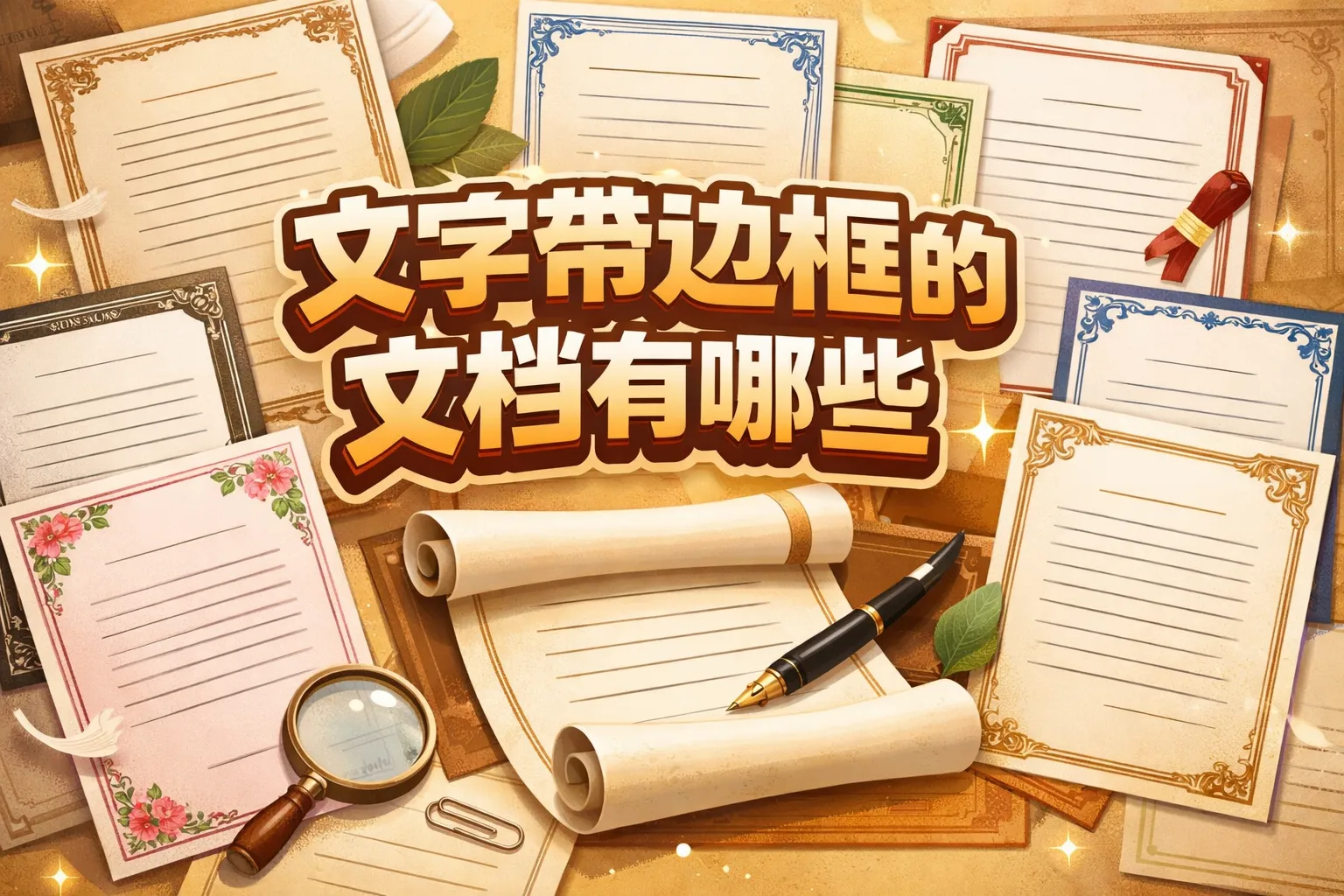 文字带边框的文档有哪些