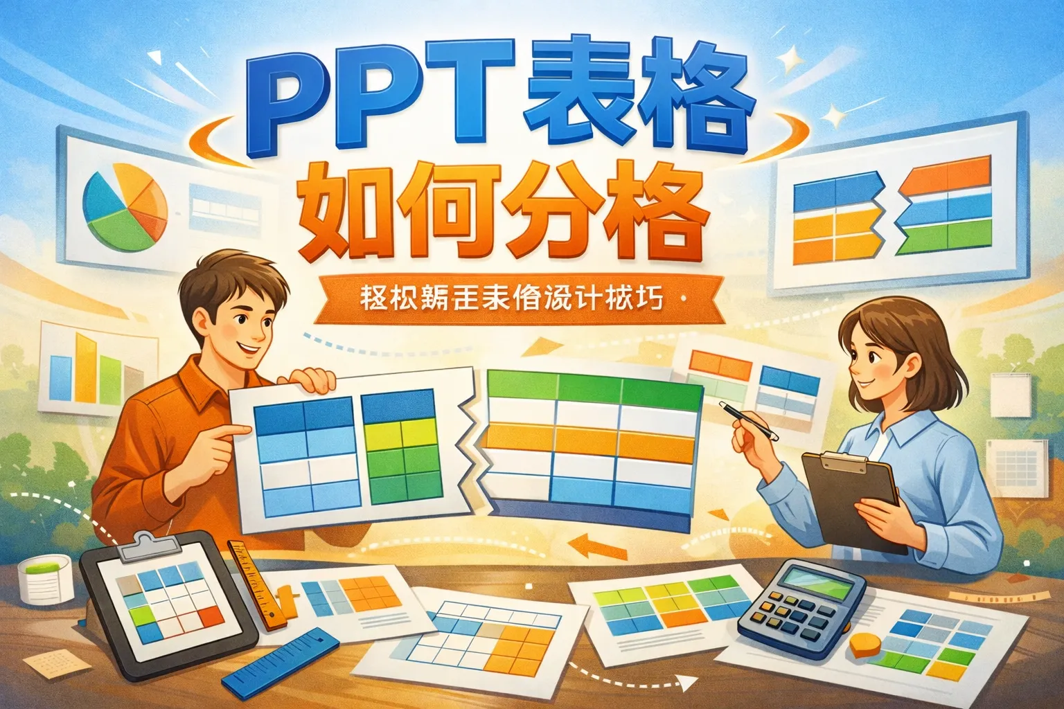 ppt表格如何分格