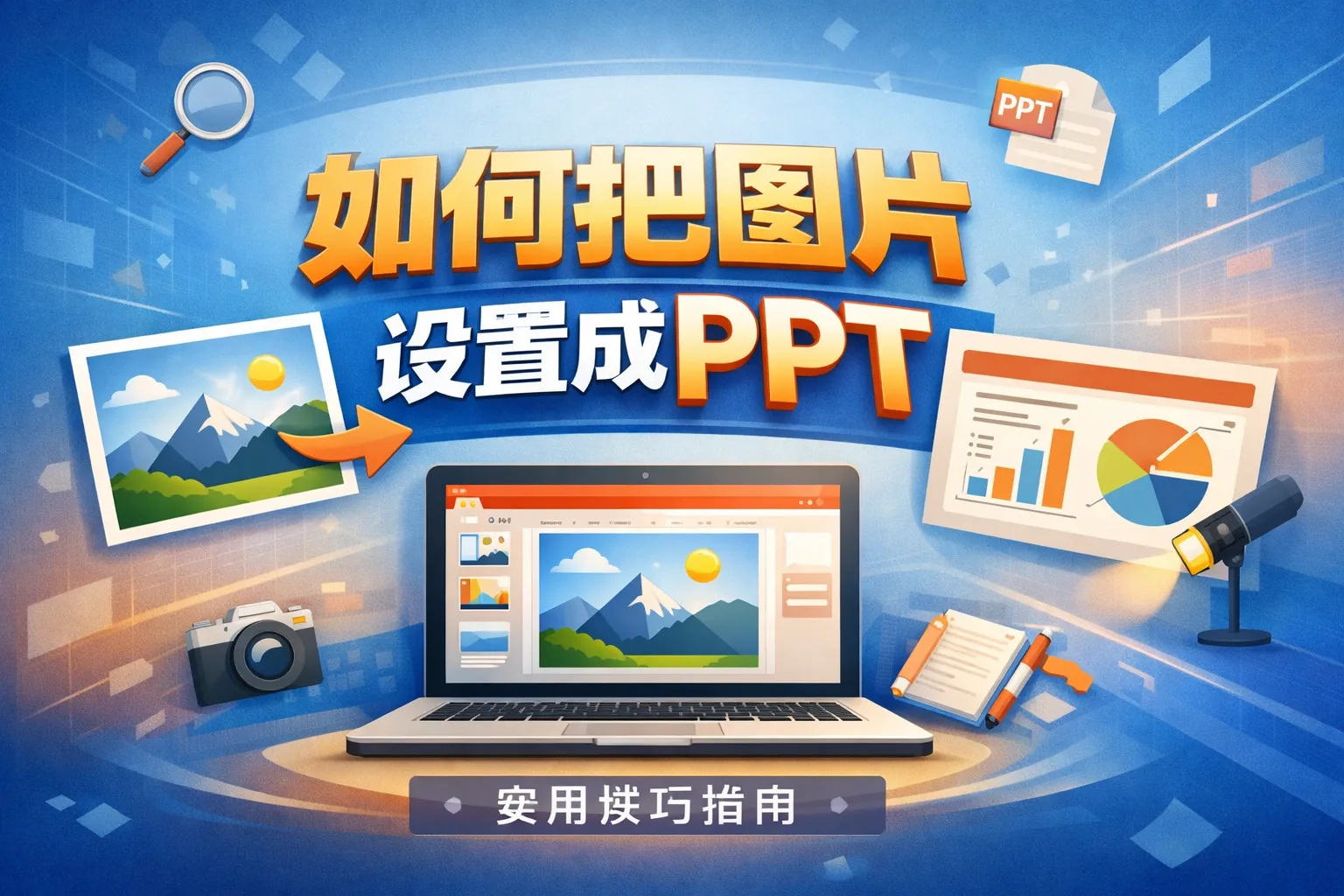 如何把图片设置成ppt