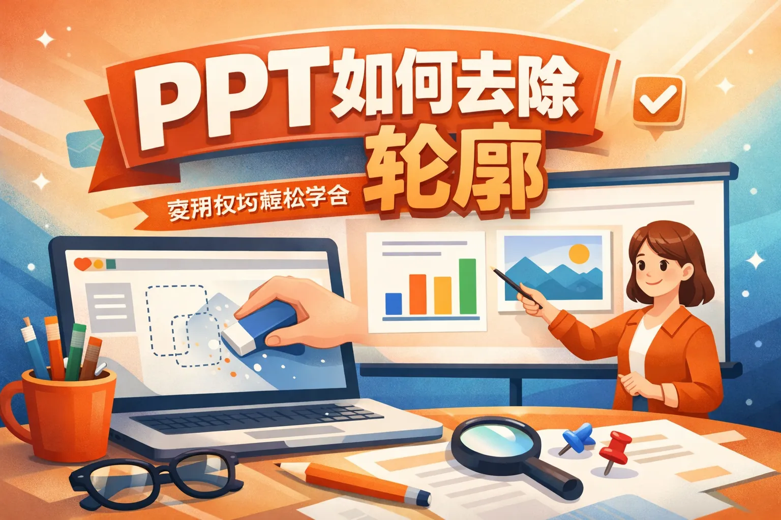 ppt如何去除轮廓