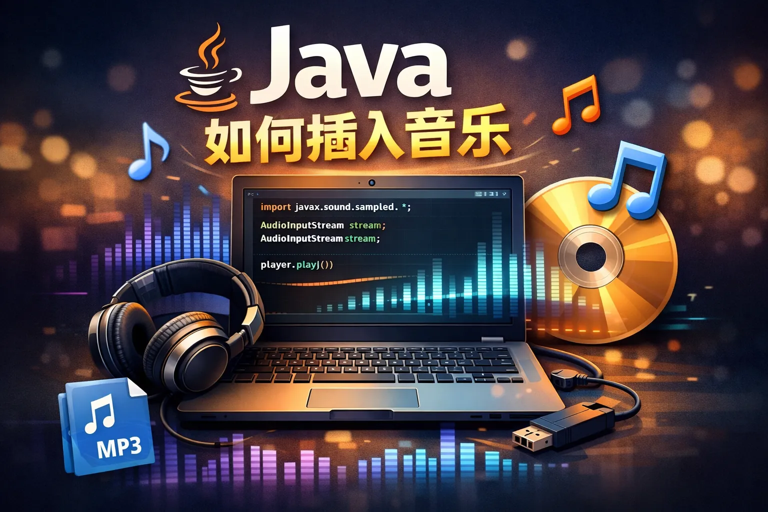 java如何插入音乐