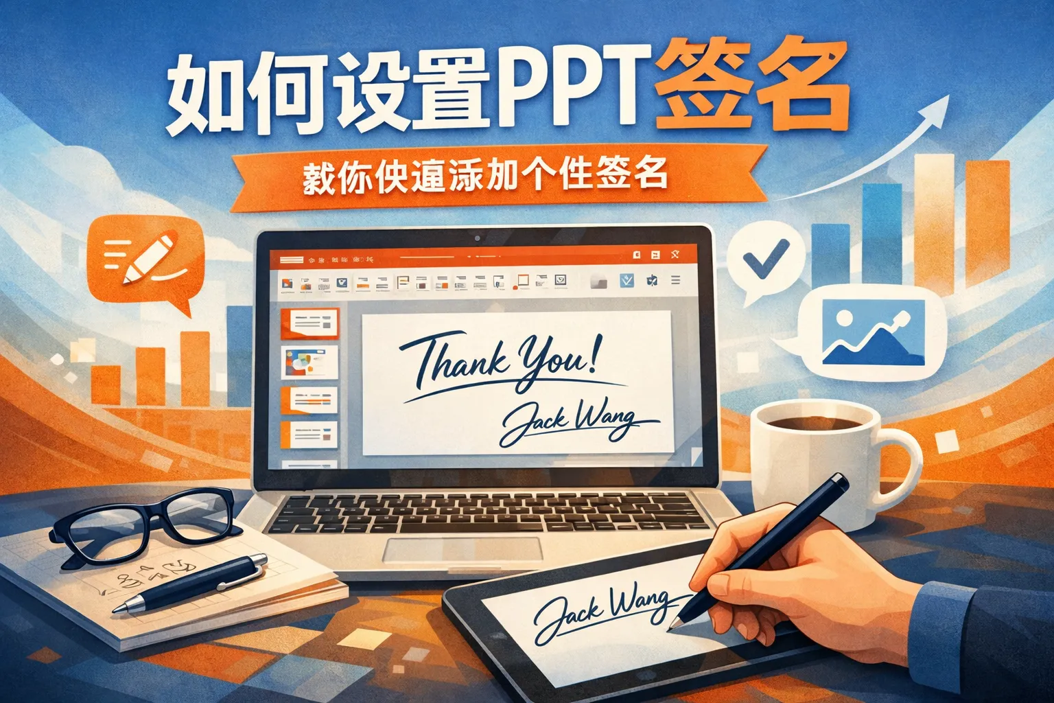 如何设置ppt签名