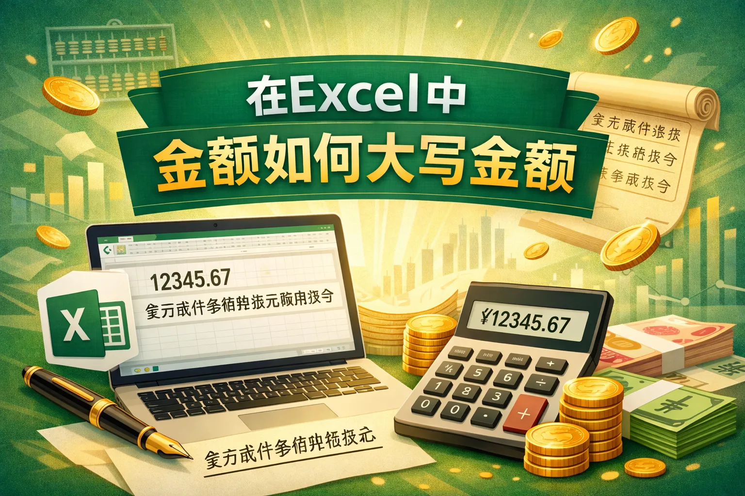 在excel中金额如何大写金额