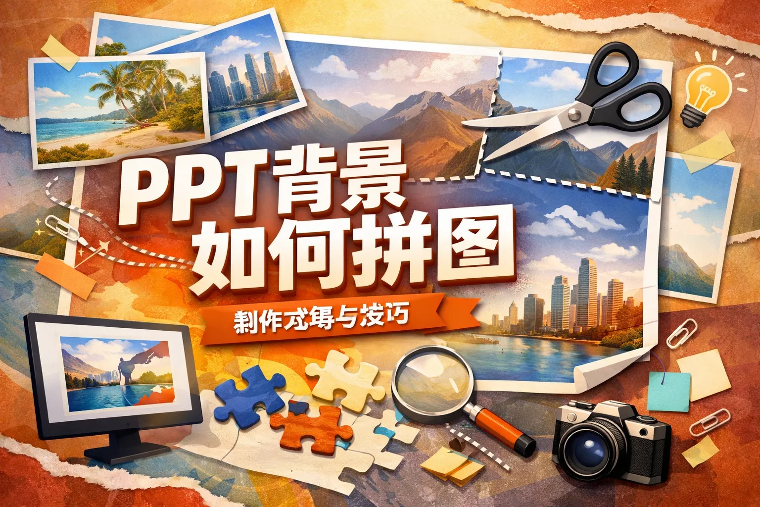 ppt背景如何拼图