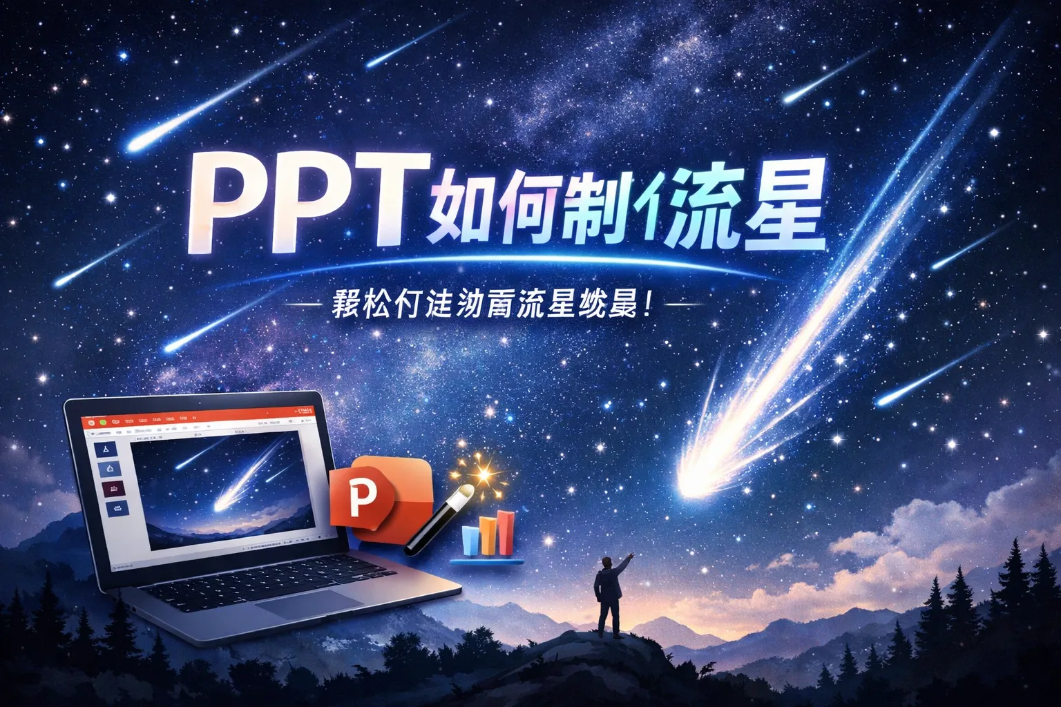 ppt如何制作流星