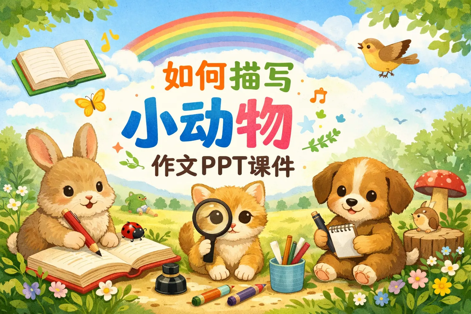 如何描写小动物作文ppt课件