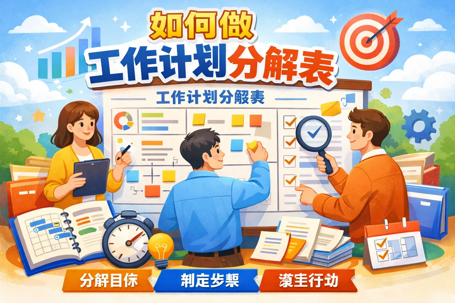 如何做工作计划分解表