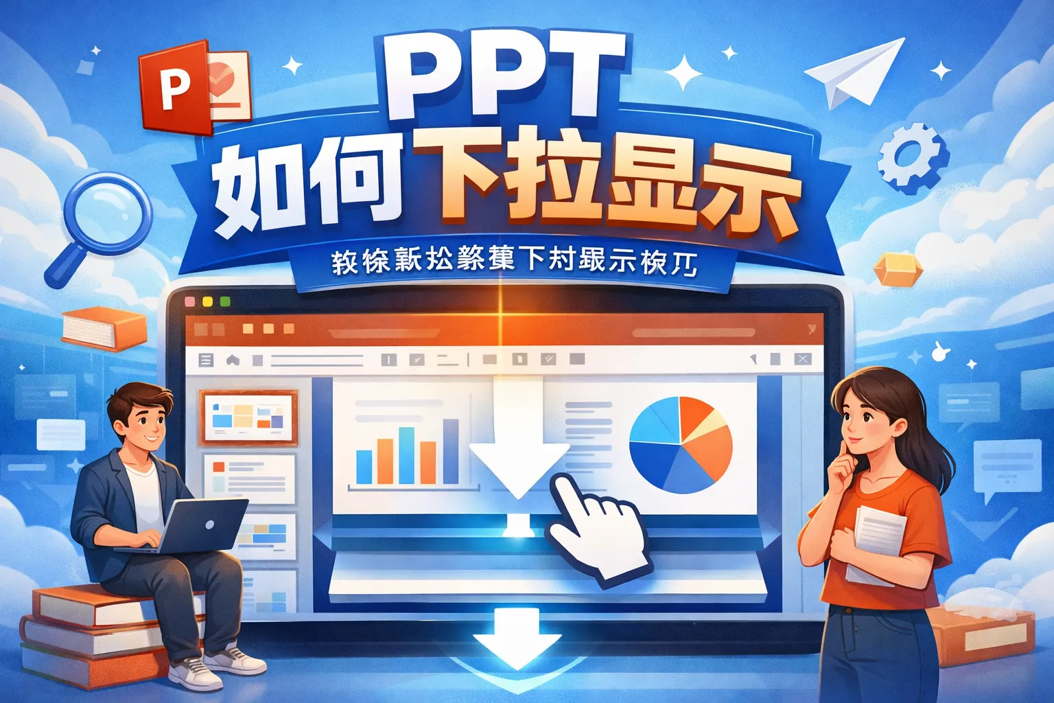 ppt如何下拉显示