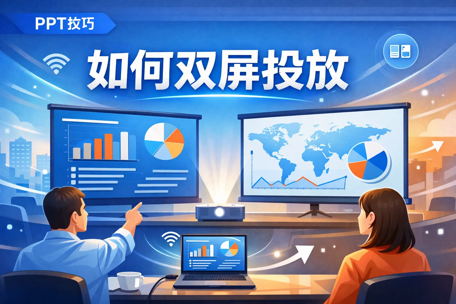 ppt 如何双屏投放