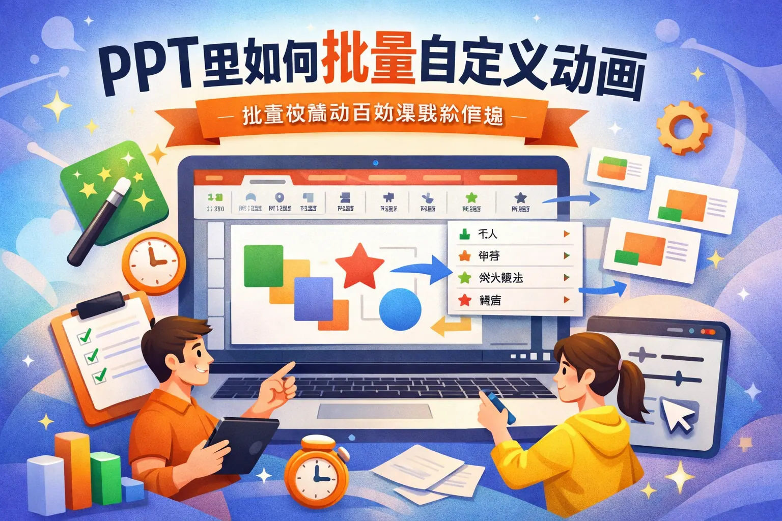 ppt里如何批量自定义动画