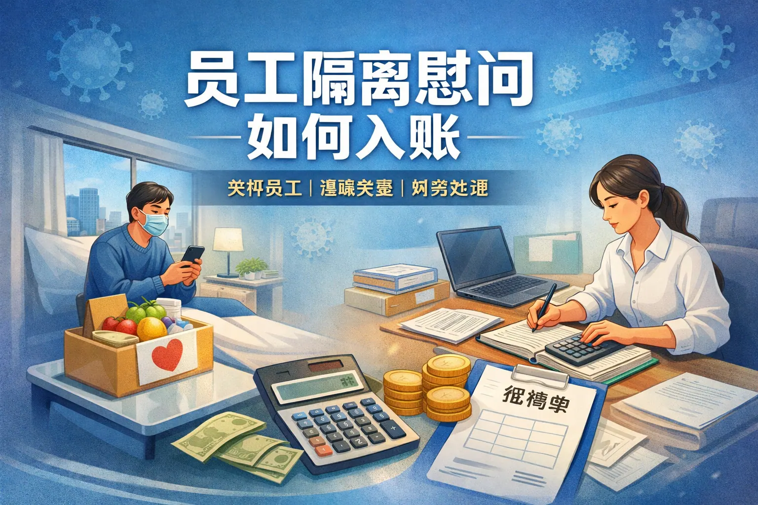 员工隔离慰问如何入账