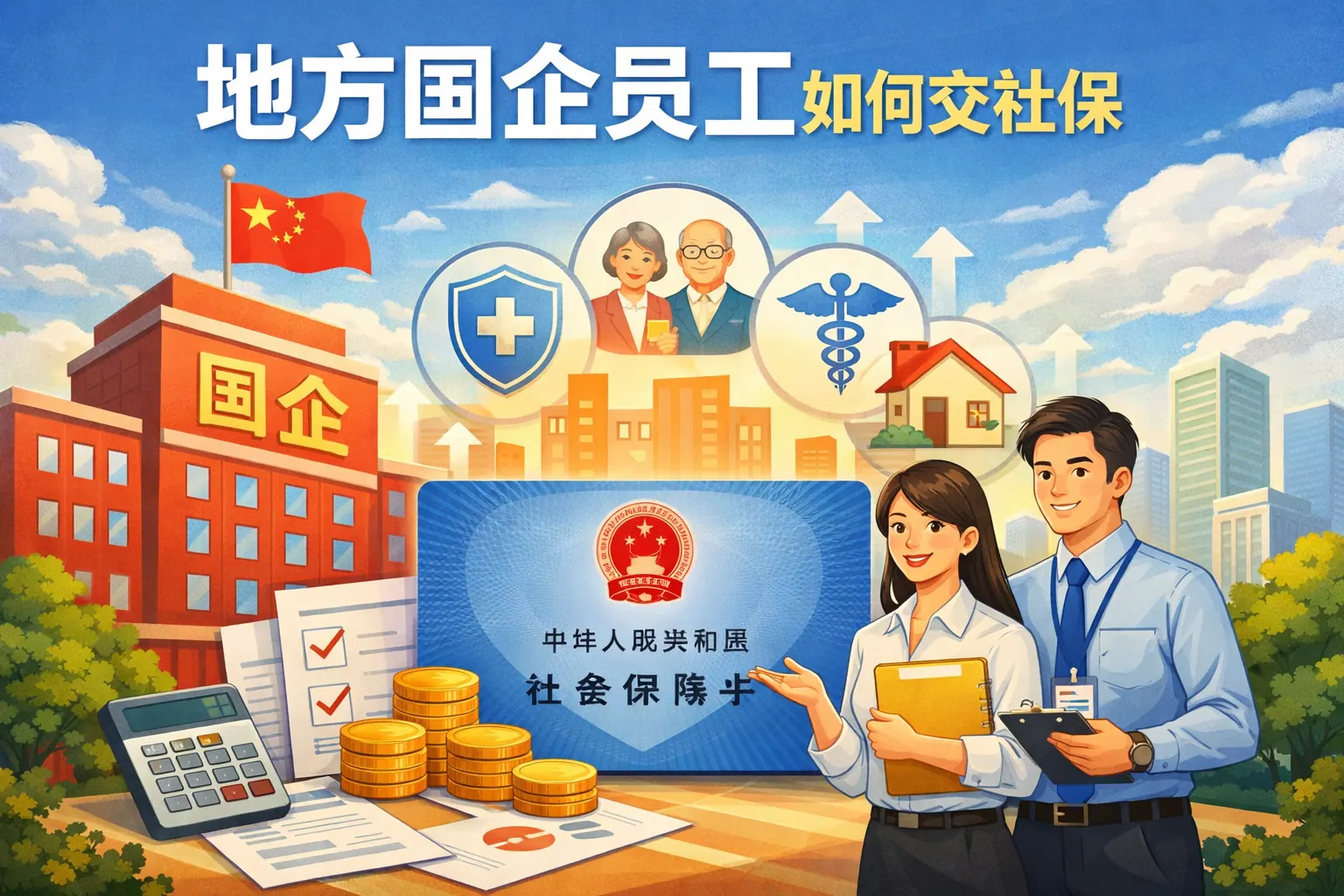 地方国企员工如何交社保