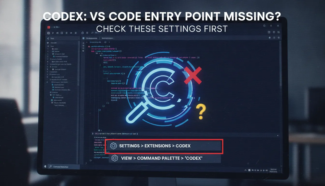 Codex 扩展在 VS Code 里找不到入口应该先看哪些设置