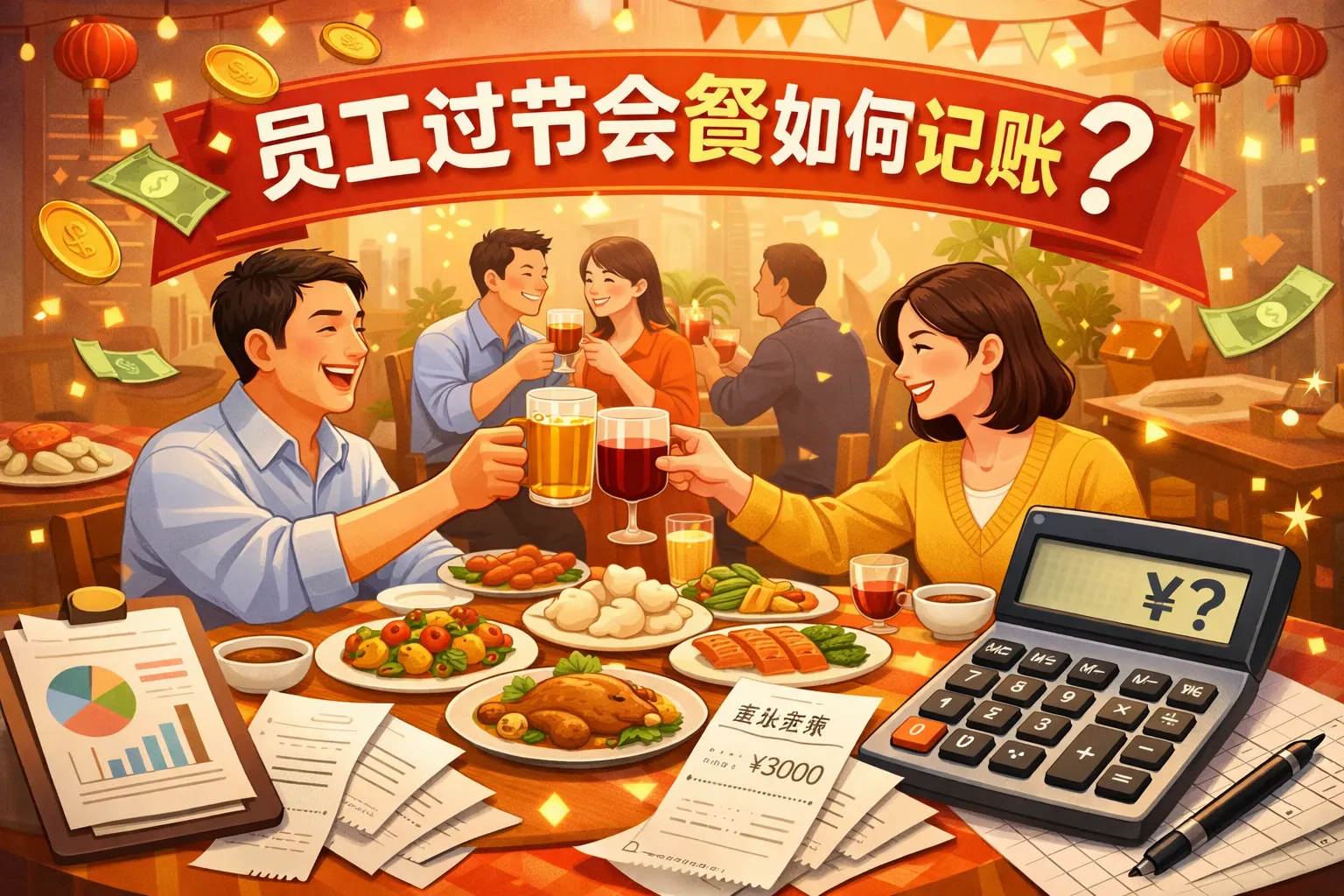 员工过节会餐如何记账