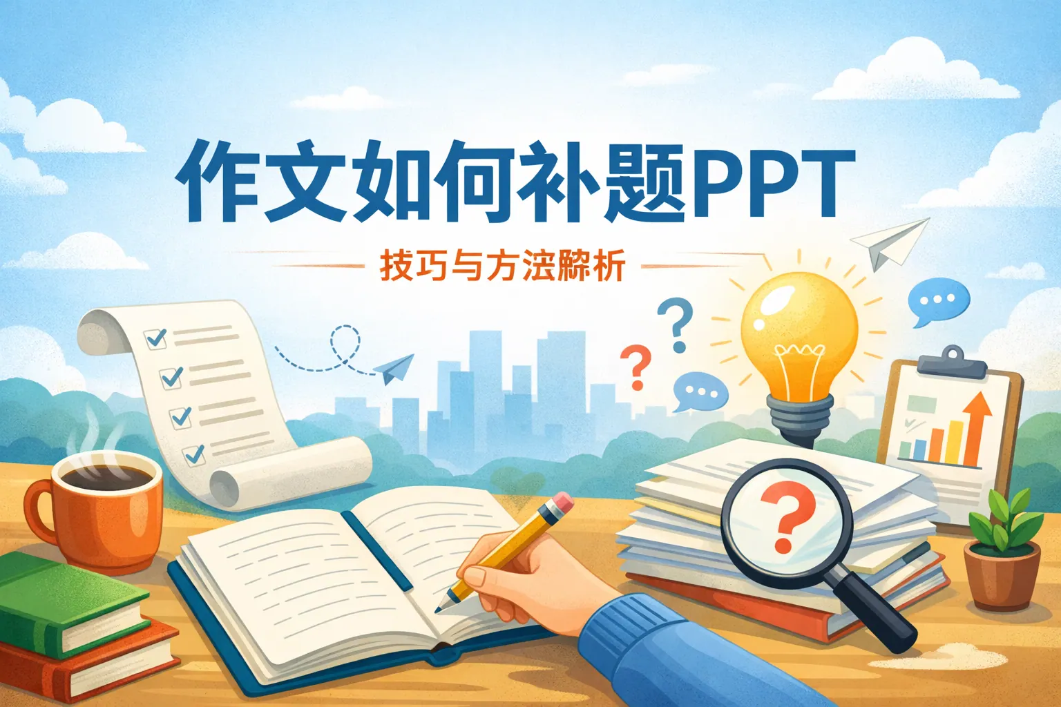 作文如何补题ppt