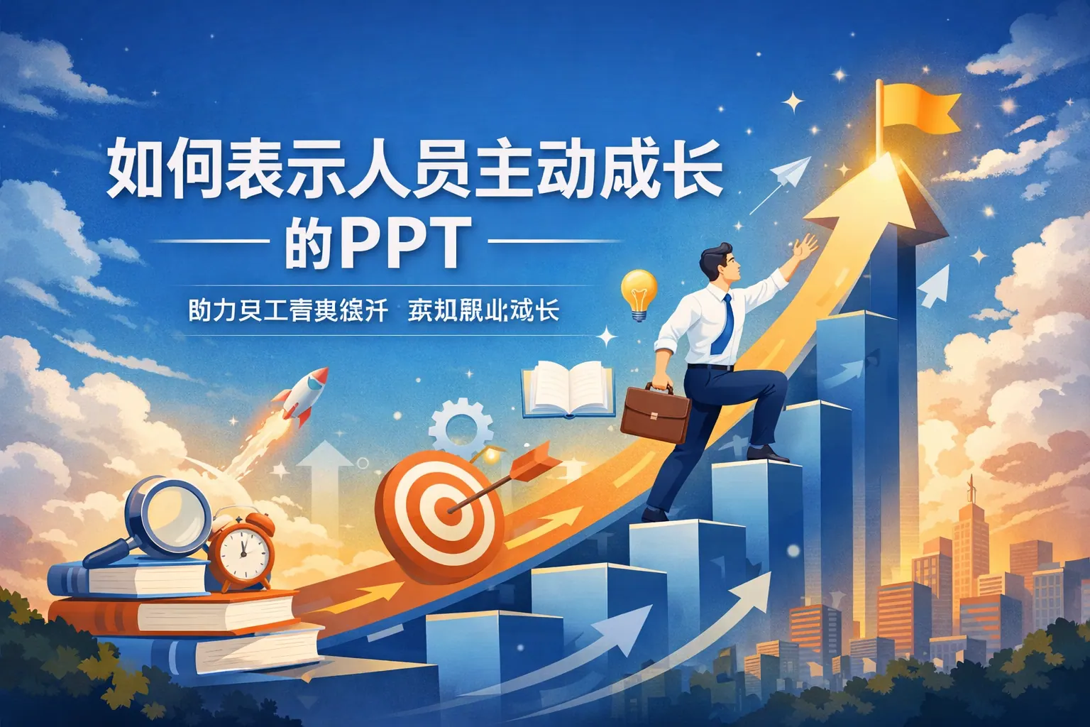 如何表示人员主动成长的ppt