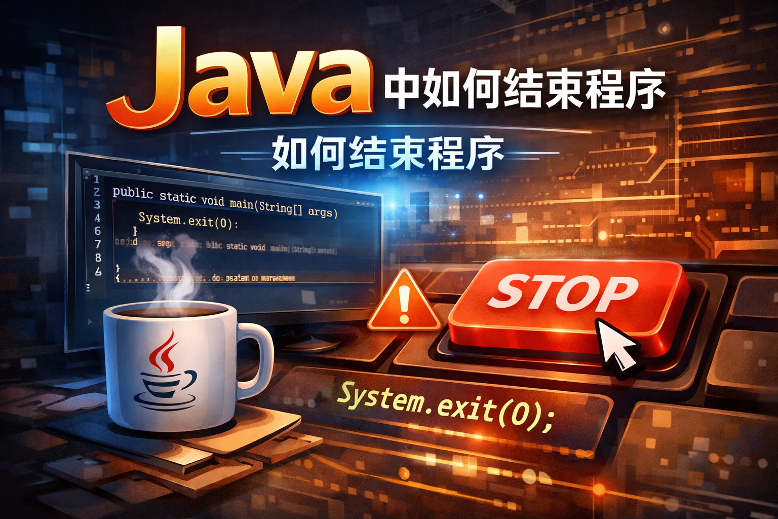 java中如何结束程序