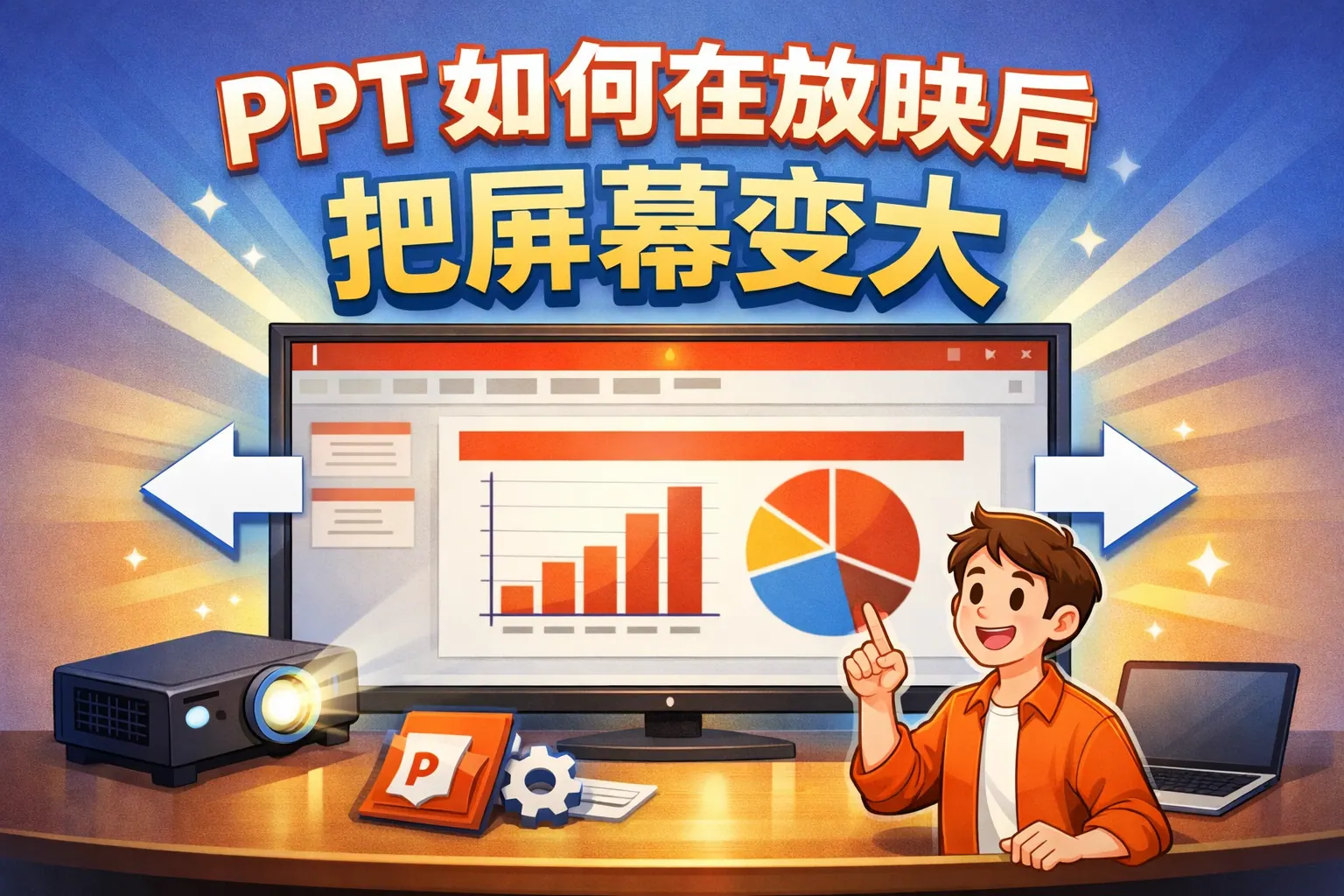 ppt如何在放映后把屏幕变大