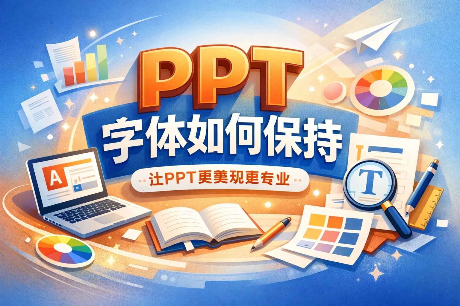 ppt字体如何保持