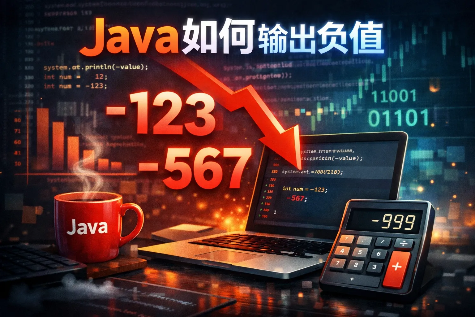 java如何输出负值