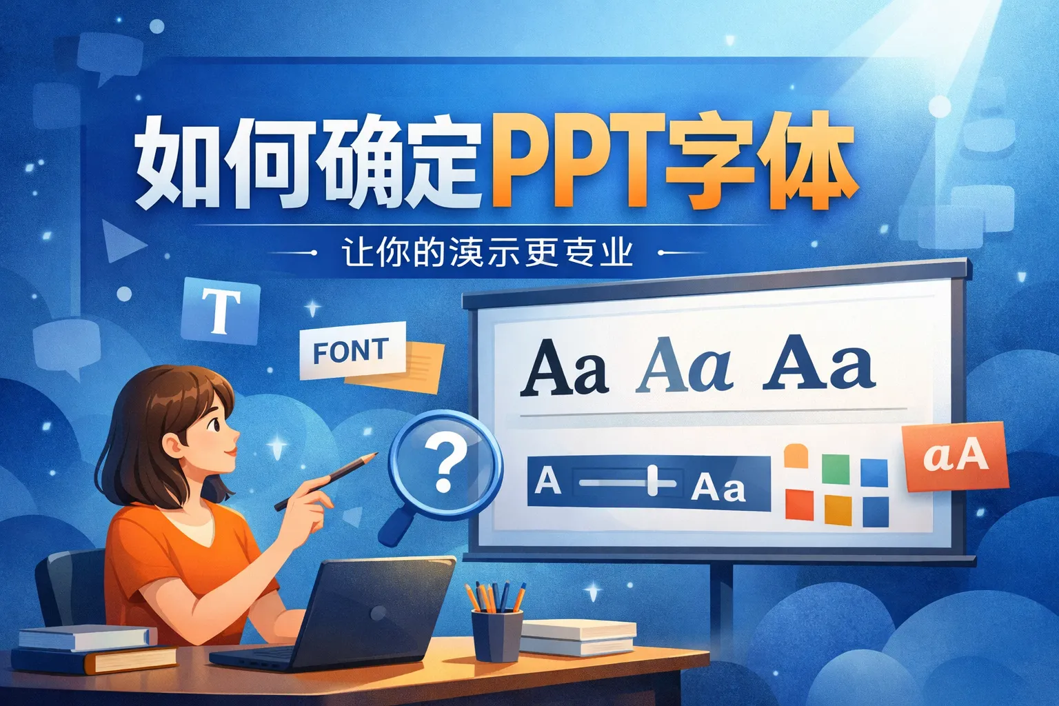 如何确定ppt字体