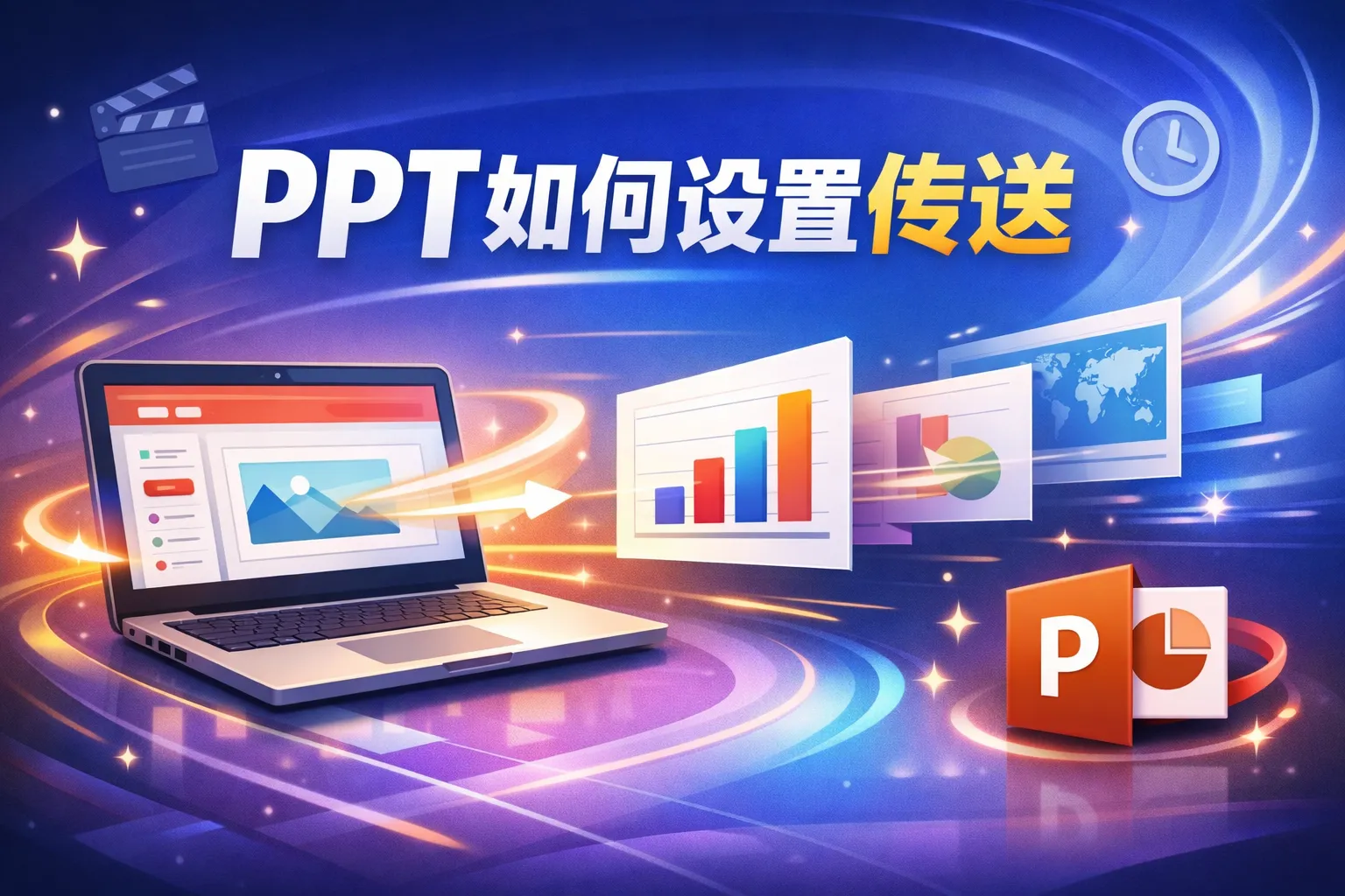 PPT如何设置传送