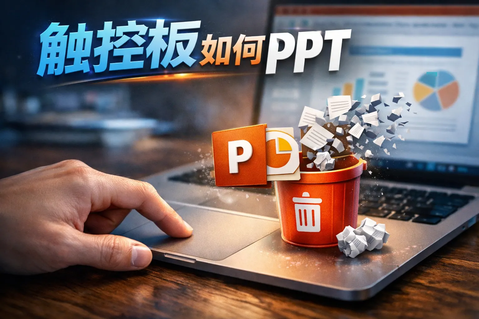 触控板如何删除PPT