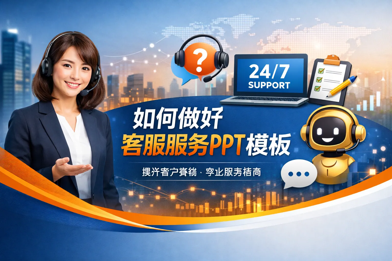 如何做好客服服务ppt模板