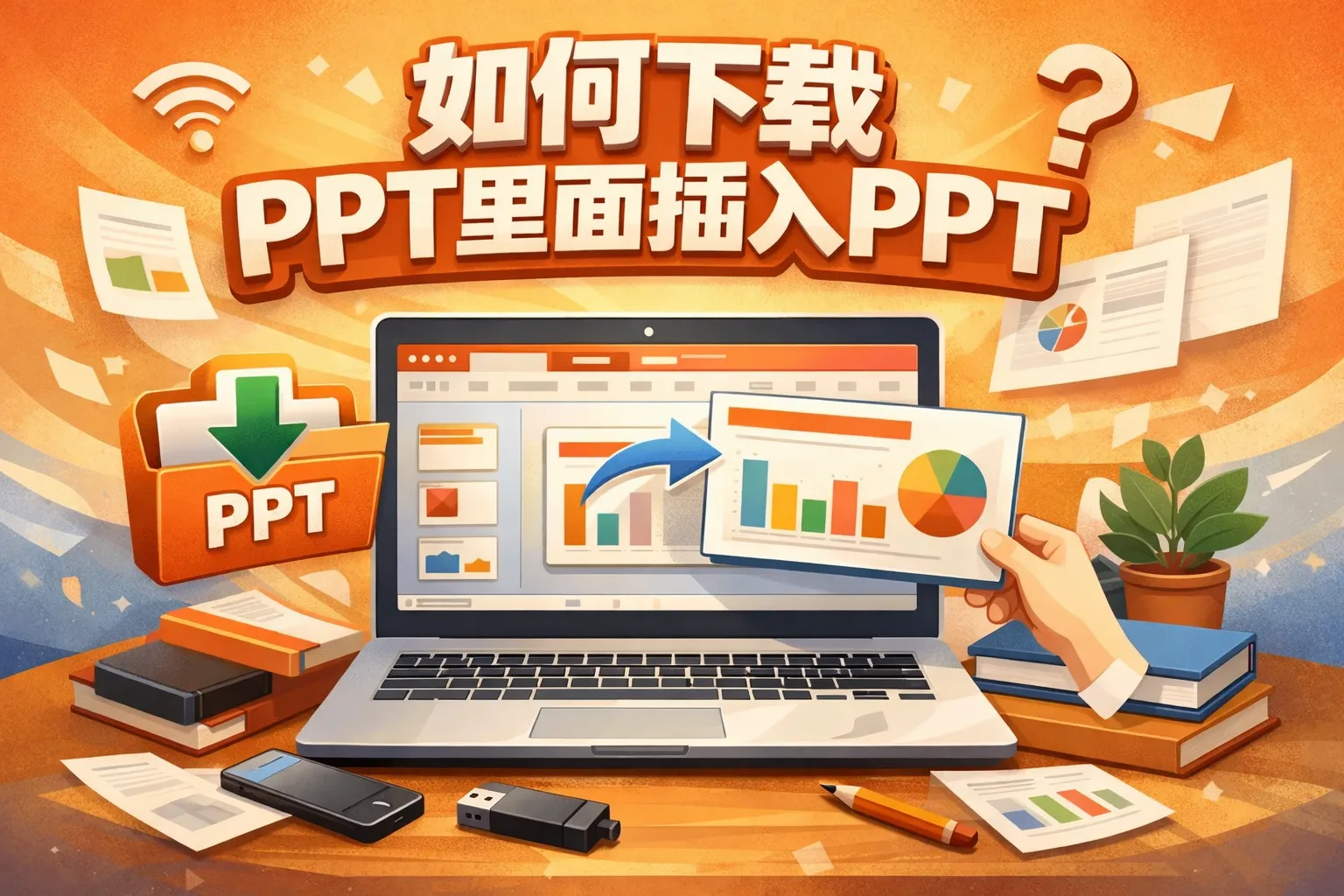 如何下载ppt里面插入ppt