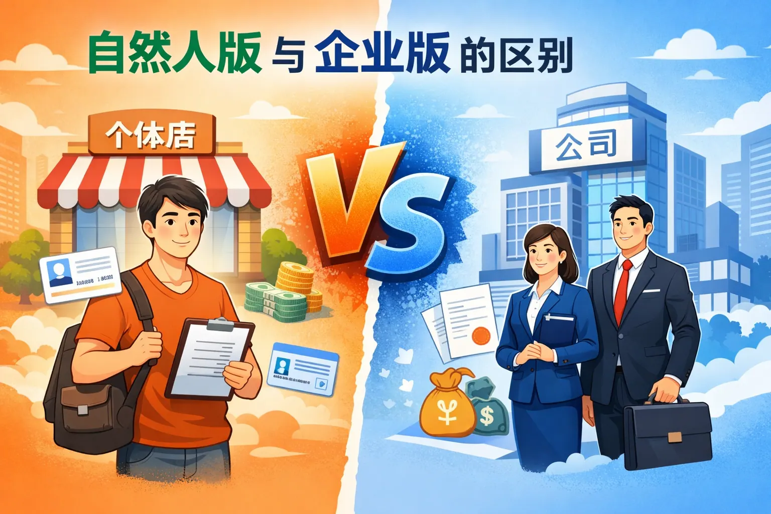 自然人版与企业版的区别