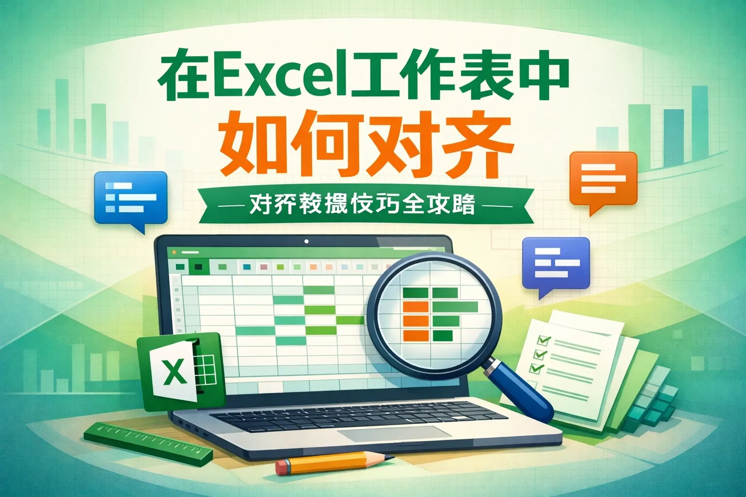 在excel工作表中如何对齐