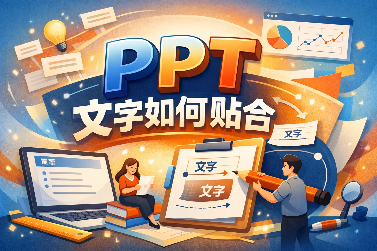 ppt文字如何贴合